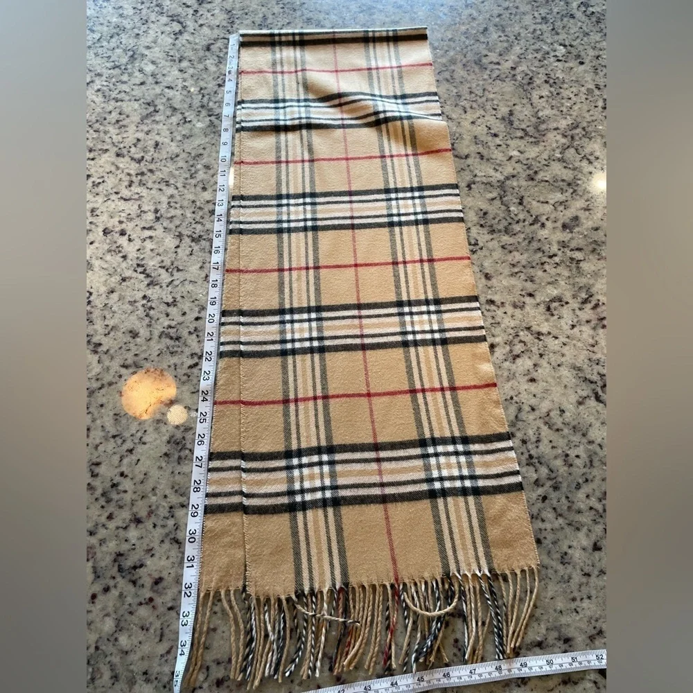 Classic Tan Plaid Scarf
